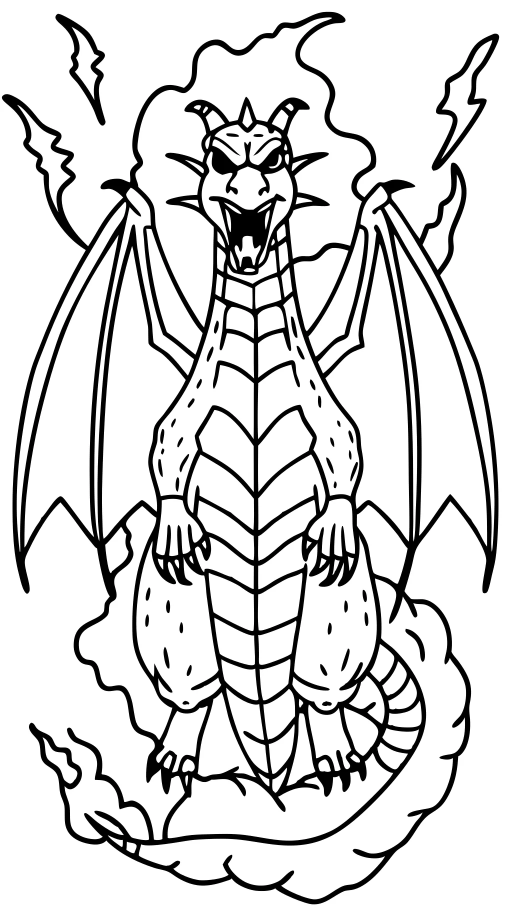 king ghidorah coloring page